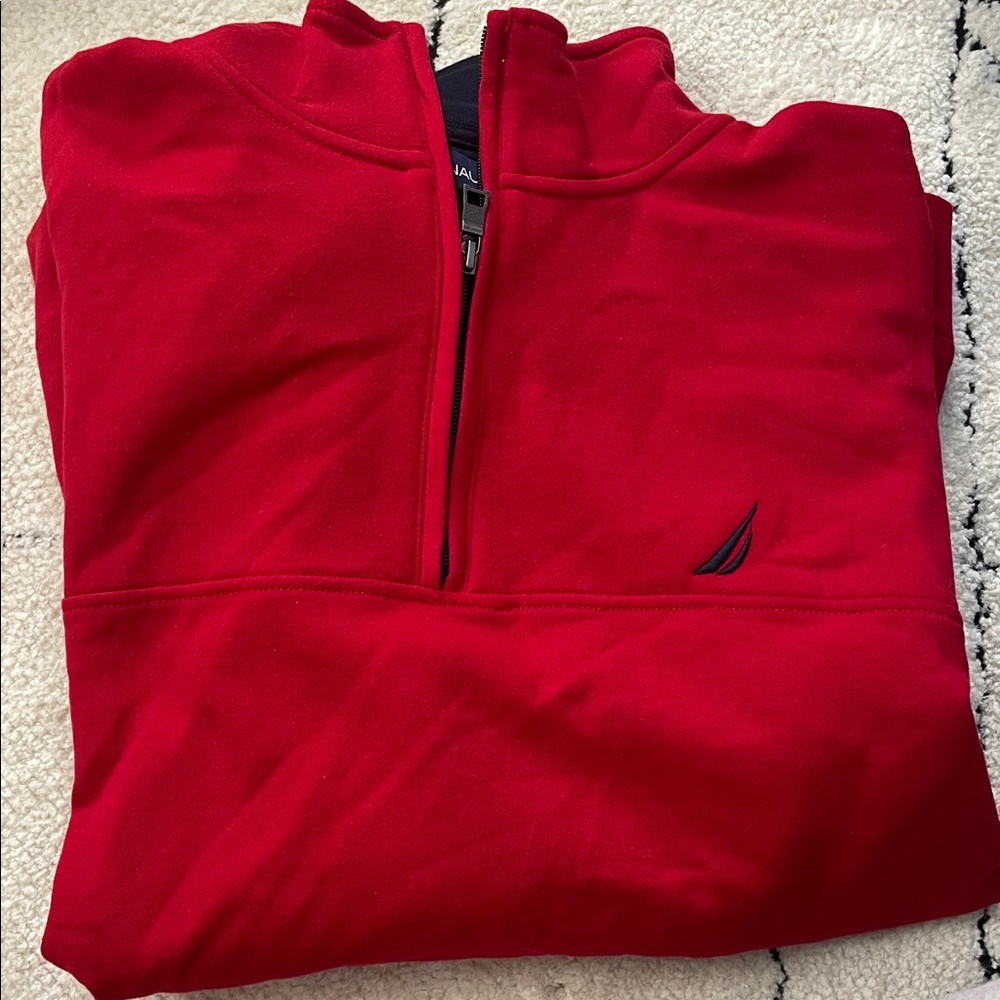 Nautica Crimson Half-Zip Sweater